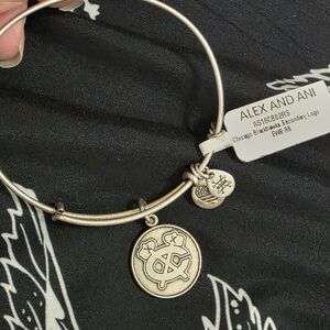 Alex and Ani Silver Blackhawks Bangle